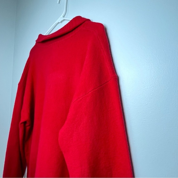 Eddie Bauer Alpine Route Essential Red Sweater 1/4 Zip Mock Neck Size Large - Picture 7 of 10